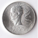 1998 - Lire 2000  argento Italia Verso il 2000 soggetto l' Uomo